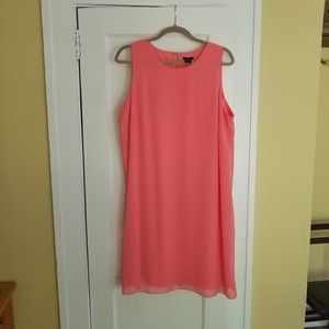 Ann Taylor pink A-line sleeveless dress